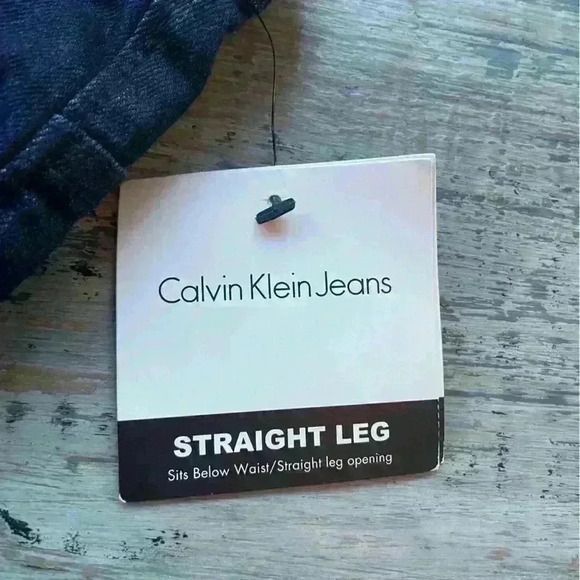 NWT Mens Calvin Klein Dark Wash Straight Jean 38x32 - Picture 3 of 10